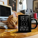 Axyaa Cat Lover's Coffee Mug: Fun Office Tea Cup for Kitty Fans