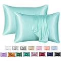 Axyaa Silky Satin King Pillowcase Luxury Comfort Solid Color Smooth Queen Cover