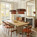 Axyaa Light Luxury Brown Glass Pendant Lamp
