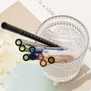 Axyaa Glass Straw Set 4 Pack for Cocktail Smoothie Bar Accessories