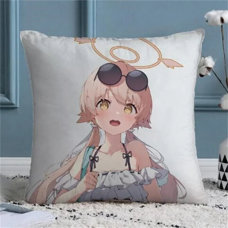 Blue Archive Anime Decor Case Throw Pillow Cover for Sofa Cushion Home by Axyaa