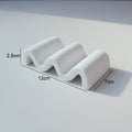 Axyaa Wave Shape Ceramic Dinner Plates Set