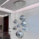 Axyaa Designer Chandelier Loft Staircase Pendant Light for Villa Duplex Apartment
