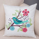 Axyaa Cartoon Parrot Pillowcase with Birds and Flowers 45x45cm