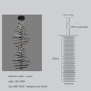 Axyaa Fishbone LED Pendant Light: Modern Nordic Chandelier for Home, Restaurant, and Loft