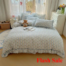 Axyaa Spring Flowers Princess Bedding Set: Duvet Cover, Sheet, Pillowcases