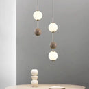 Axyaa Modern Glass Ball LED Pendant Light for Bedroom Dining Kitchen
