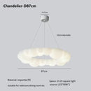 Axyaa Nordic Cloud Cream Ceiling Light Chandelier, Warm Atmosphere for Bedroom & Restaurant
