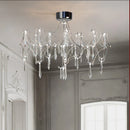 Axyaa Luxury Crystal Chandelier for Home Decor - Modern Chrome Plating