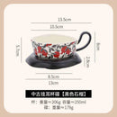 Axyaa Retro Coffee Mug Set French Cup Saucer British Afternoon Tea Cups
