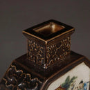 Axyaa Qianlong Ceramic Vase Flat Bottle Antique Collection Ornaments