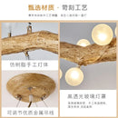 Axyaa Nordic Art Dining Pendant Light Bar Chandelier, American Retro Inn Decor