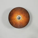 Axyaa Walnut Wood LED Round Wall Lamp for Bedroom & Living Room