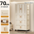 Axyaa 70cm Foldable Storage Cabinet with Wheels for Bedroom/Living Room/Study