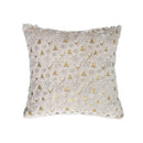 Axyaa Snowflake Elk Foil Print Cushion Cover - Soft Plush Xmas Throw Pillow