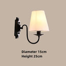 Axyaa Iron Glass Wall Lamp - Minimalist Retro American Style Lighting
