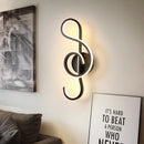 Axyaa LED Music Wall Lamp Modern Spiral Sconce for Home Decor Lighting