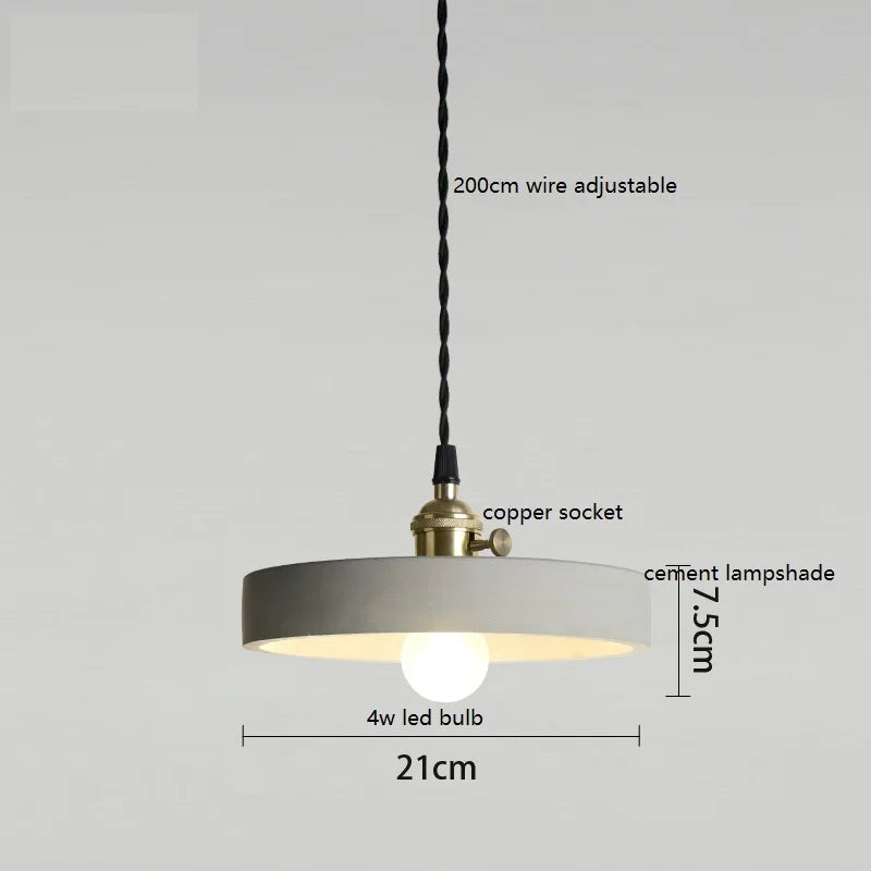 Axyaa Nordic LED Pendant Light Copper Socket for Bedroom Living Room