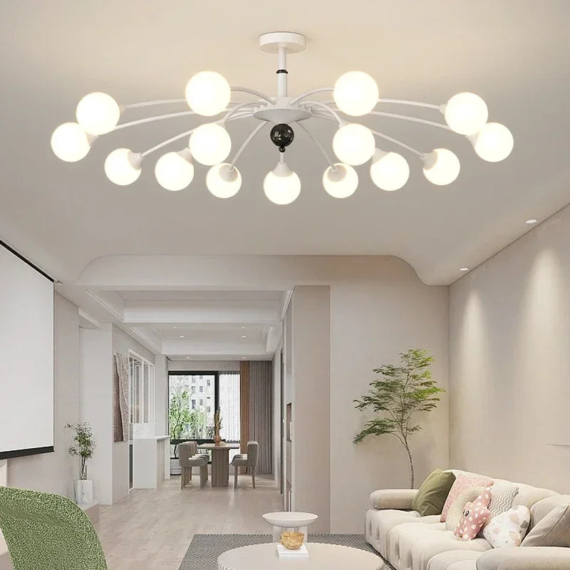 Axyaa Nordic Luxe Chandelier: Modern, Elegant Lighting for Living Room, Dining Room, Bedroom