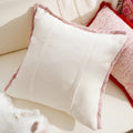 Axyaa French Red Pink Cotton Cushion Cover Set