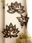 Axyaa Lotus Floating Wall Shelf Ledge Crystal Display Home Decor.