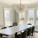 Axyaa Luxury Glass Chandelier Pendant Lamp with E14 Bulb