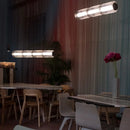 Axyaa Long Stripe Light Smoke Gray Pendant Lamp