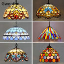 Axyaa Stained Glass Pendant Lights - Mediterranean Baroque Design