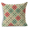 Axyaa Retro Geometry Linen Pillowcase - 45*45cm