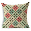 Axyaa Retro Geometry Linen Pillowcase - 45*45cm