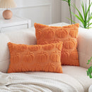 Axyaa Halloween Pumpkin Plush Pillowcase: Simple & Embroidered Cojines Cover