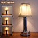 Axyaa Metal Table Lamp with USB Charging Port, Touch Control LED Night Light