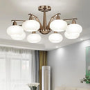 Axyaa Modern Nickel LED Chandelier for Living Room & Bedroom