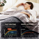 Axyaa Queen Size Electric Flannel Heating Blanket: 10 Levels, 5 Time Settings