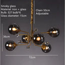 Axyaa Glass Bubble Chandelier: Vintage Industrial Lighting Design for Living, Bedroom, Kitchen Island