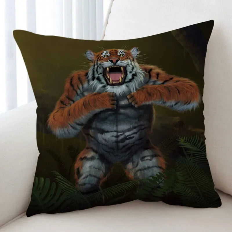 Axyaa Skull Lighthouse Monster Cushion Covers 45x45CM - Cool Art Animals Scary Design