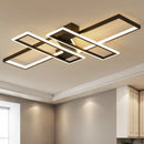 Axyaa LED Ceiling Lamp: Modern Dimmable Light for Living Room, Bedroom, Kitchen - Black/White