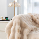 Axyaa Imitation Rabbit Fur Plush Blanket - Winter Warmth Throw Blanket