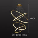 Axyaa Staircase Chandelier: Modern LED Pendant Light for Living Room and Indoor Lighting