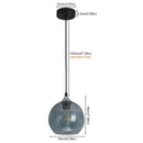 Modern Blue Glass Pendant Light Axyaa Nordic LED Chandelier for Home Decor