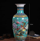 Axyaa Jingdezhen Enamel Vase: Ceramic Decorative Handicrafts, Antique Office Furniture Ornament