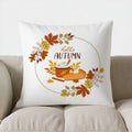 Axyaa Autumn Leaf Pattern Throw Pillow Cover for Sofa, Bedroom & Car