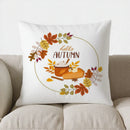 Axyaa Autumn Leaf Pattern Throw Pillow Cover for Sofa, Bedroom & Car