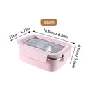 Axyaa Stainless Steel Divided Bento Lunch Box - Large Capacity & Portable
