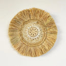 Axyaa Raffia Boho Wall Decor 30CM Round Handmade Tapestry