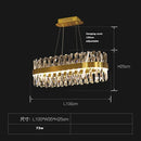 Axyaa Crystal Chandelier in Gold/Silver Finish for Living Room