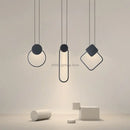 Axyaa Nordic Square Circle LED Pendant Light Chandelier - Modern Home Decor