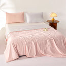 Axyaa Macaron Double Color Summer Quilt with Wavy Pattern