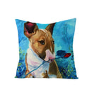Axyaa Dog Print Linen Pillow Cover 45X45cm