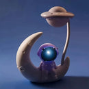 Axyaa Moon Astronaut Nightlight LED Desk Lamp - Rechargeable, Ideal for Bedroom Study